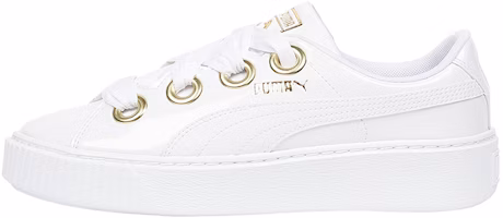 (Women) Puma Platform Kiss Patent 'White Gold' 366012-02 (Women) Puma Platform Kiss Patent 'White Gold' 366012-02