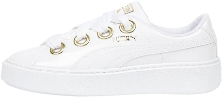 (Women) Puma Platform Kiss Patent 'White Gold' 366012-02 (Women) Puma Platform Kiss Patent 'White Gold' 366012-02