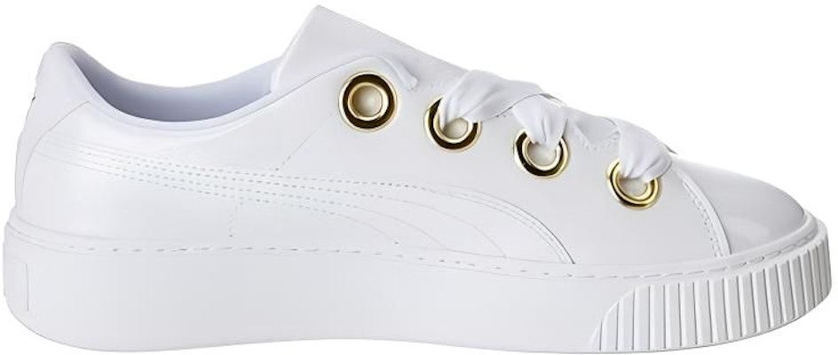 (Women) Puma Platform Kiss Patent 'White Gold' 366012-02 Order (Women) Puma Platform Kiss Patent 'White Gold' 366012-02