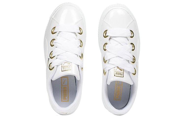 Lookbook (W) プーマ プラットフォーム キス パテント ホワイトゴールド 366012-02