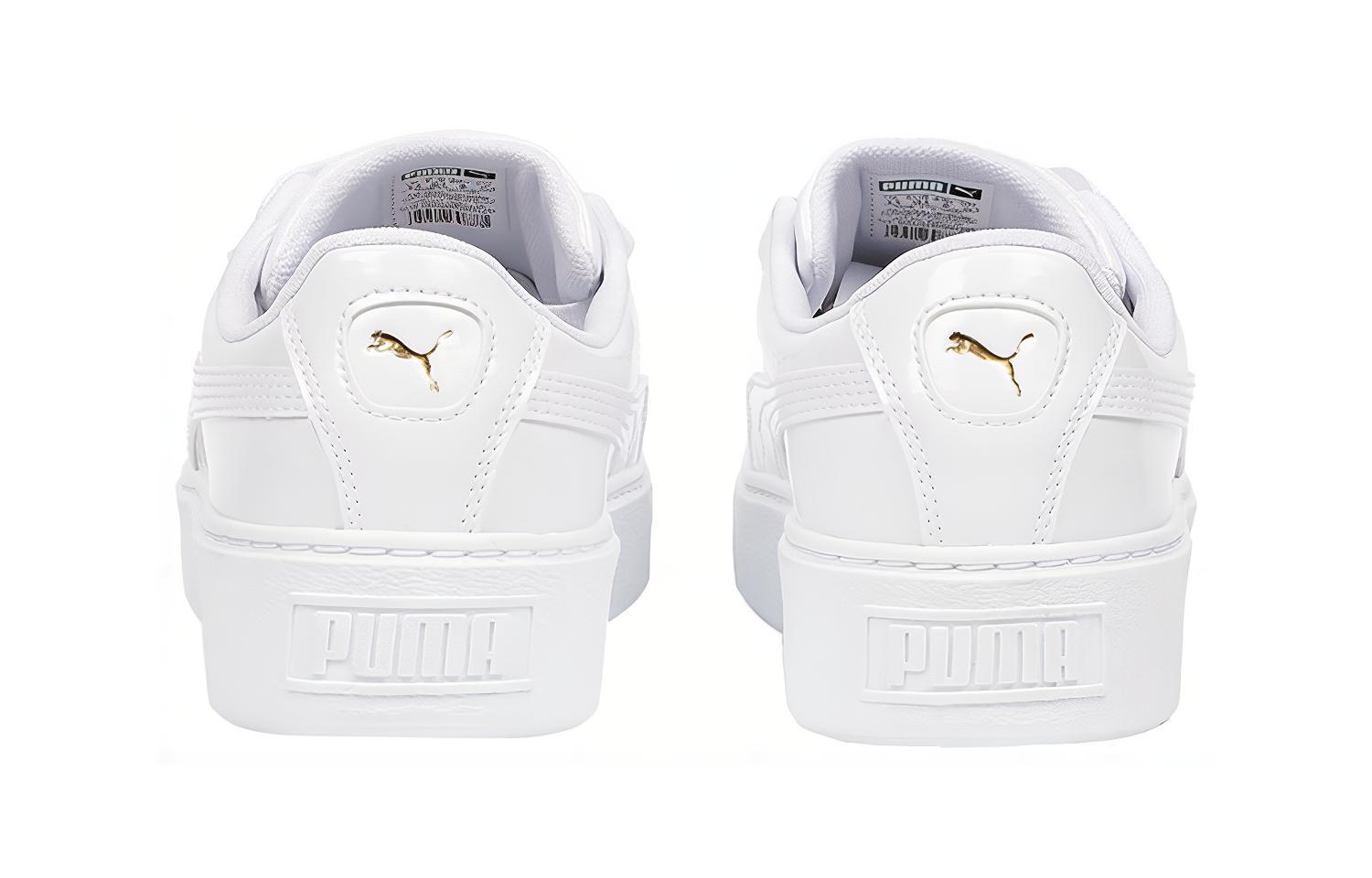 Shop (W) プーマ プラットフォーム キス パテント ホワイトゴールド 366012-02