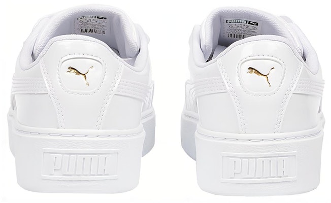 (Women) Puma Platform Kiss Patent 'White Gold' 366012-02 Shop (Women) Puma Platform Kiss Patent 'White Gold' 366012-02