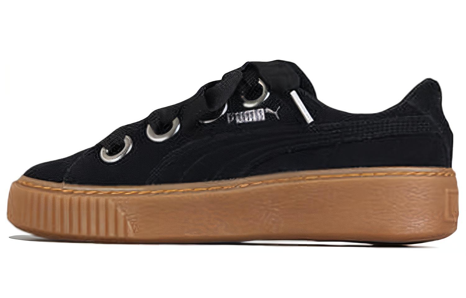 (Women) Puma Platform Kiss Suede 'Black' 366461-01