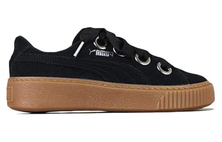 Lookbook PUMA Suede Platform Kiss 復古 低幫 板鞋 女款 黑