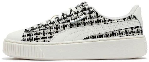 (Women) PUMA Platform Low-top Sneakers White Black Stylish Comfortable Durable 400830-01 (Women) PUMA Platform Low-top Sneakers White Black Stylish Comfortable Durable 400830-01