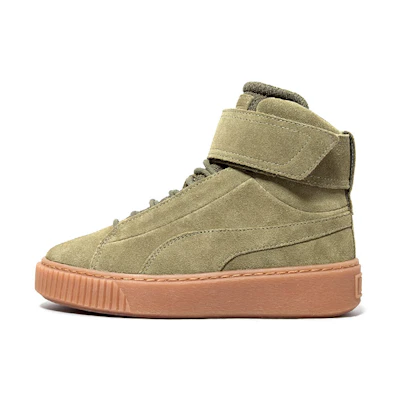 (W) Puma Platform Mid OW 'Green Velcro'