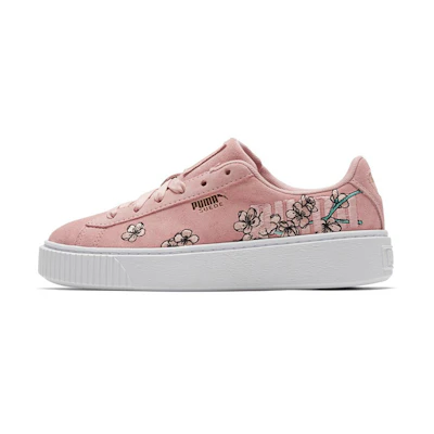 (W) Puma Platform Floral 'Pink Blue'