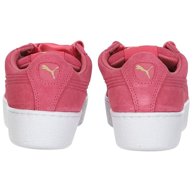(W) Puma Platform Ribbon Low Tops Thick Sole Skateboarding Shoes Pink Red 圖 3