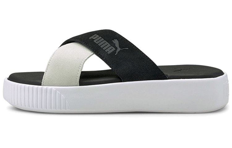 (Women) Puma Platform Sandal 'Black White'  375105-03