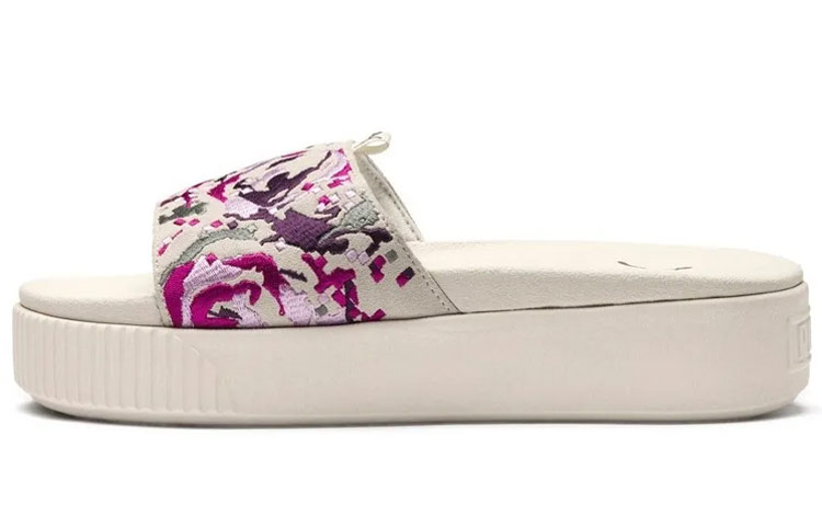 (Women) Puma Platform Slide 'Asymmetric Digital Print White' 367287-01
