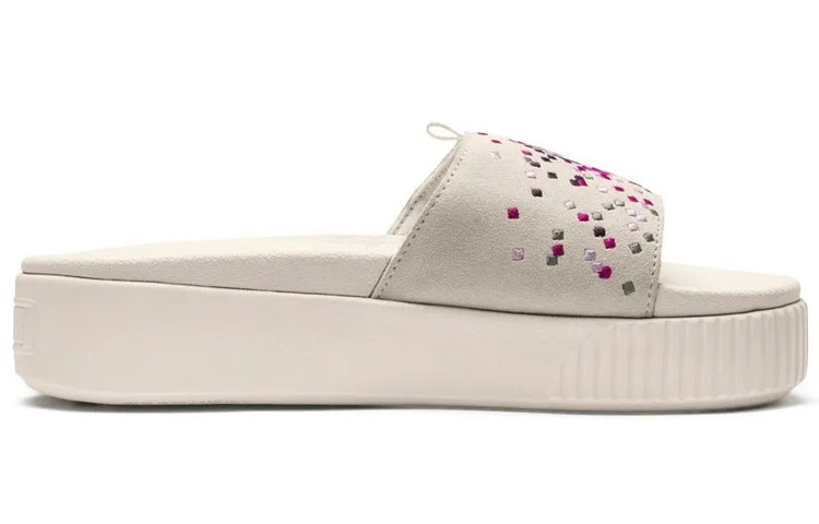 Order (W) 彪马 Platform Slide '不对称数字印花白色' 367287-01