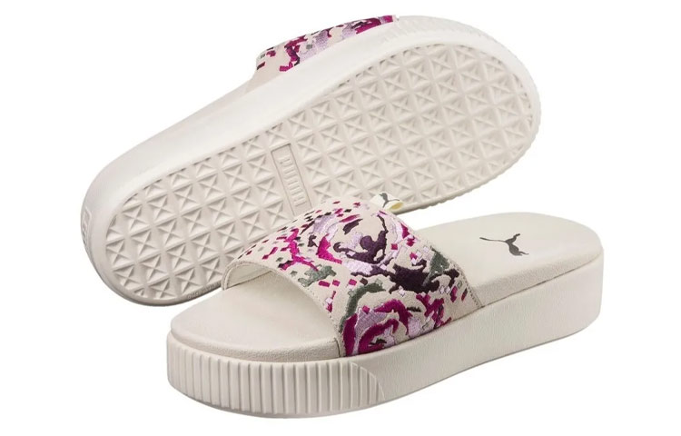 Lookbook (W) 彪马 Platform Slide '不对称数字印花白色' 367287-01