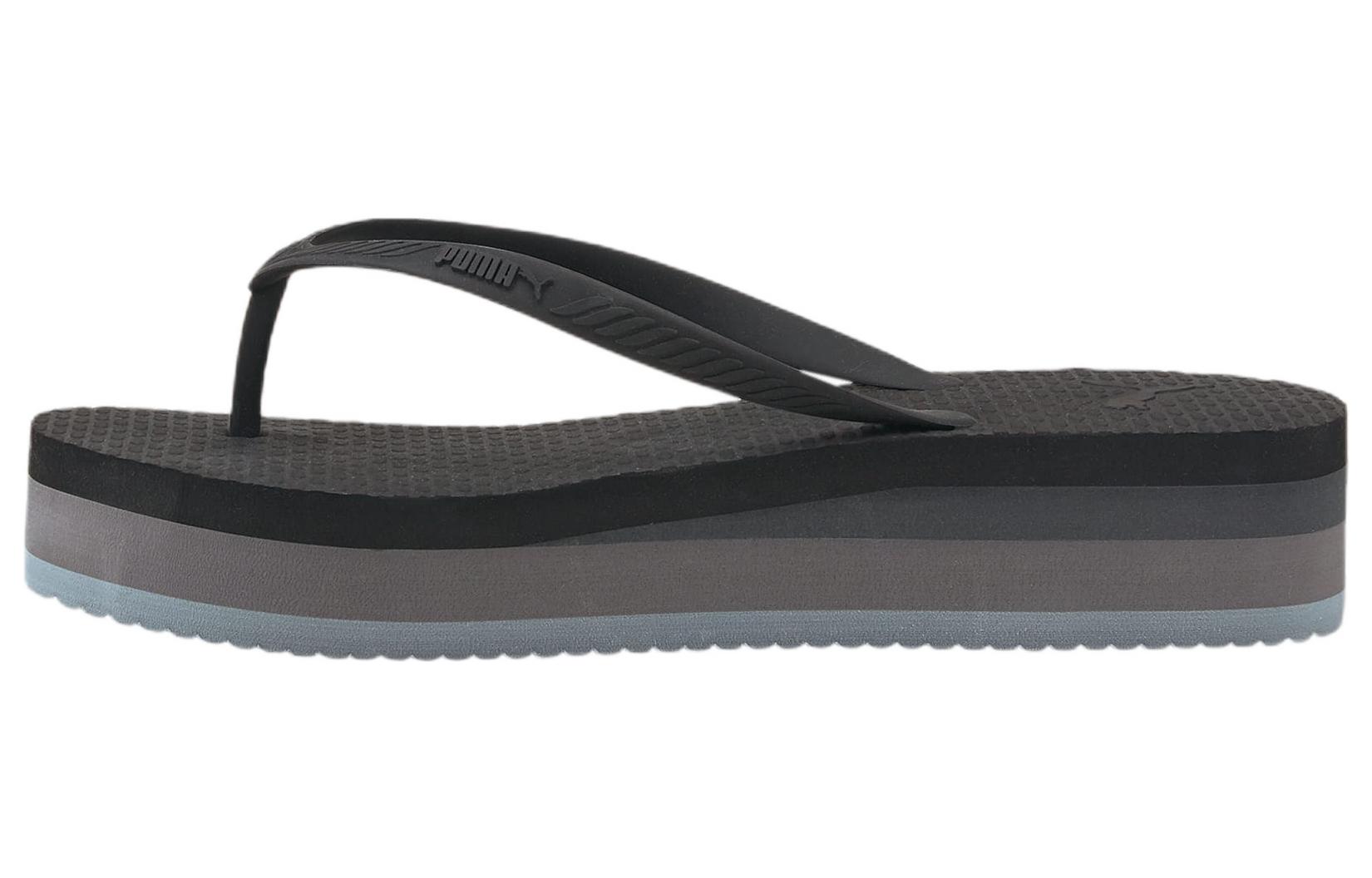(Women) Puma Platform Slide 'Black Grey' 383101-01