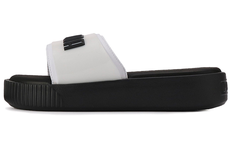 (Women) Puma Platform Slide 'Black White' 369414-05