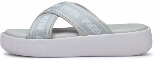 (Women) Puma Platform Slide 'Tape Grey White' 380677-02 (Women) Puma Platform Slide 'Tape Grey White' 380677-02