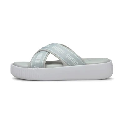 (W) Puma Platform Slide 'Tape Grey White'