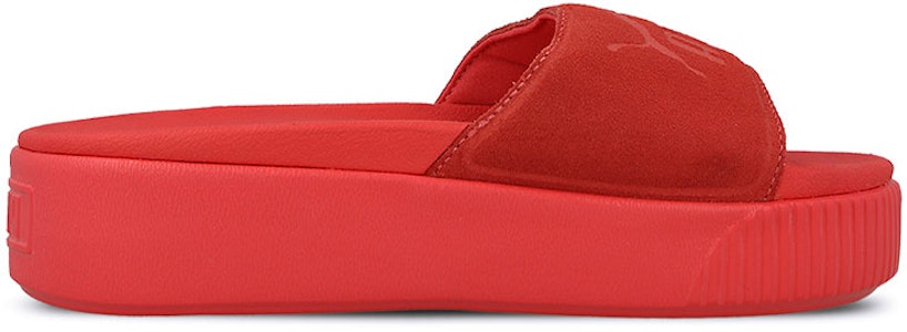 Puma 厚底一字拖 SD 戶外運動拖鞋 女款 紅色 Order Puma 厚底一字拖 SD 戶外運動拖鞋 女款 紅色