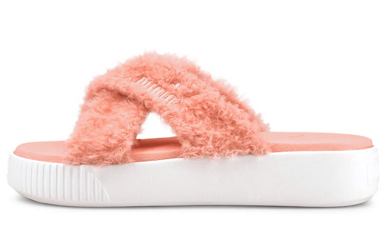 (Women) Puma Platform Slide Fur 'Pink Casual Fluffy' 382080-02