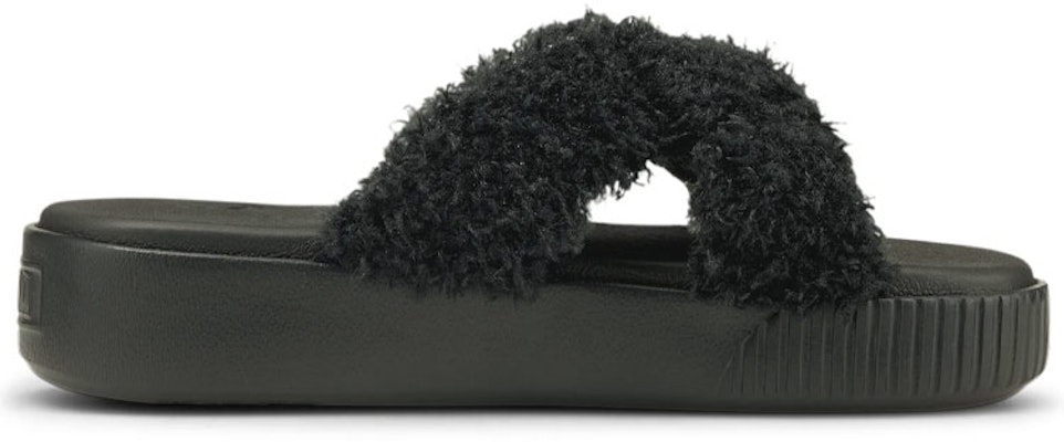 (Women) Puma Platform Slide Fur 'Simplistic Casual Black' 382080-01 Order (Women) Puma Platform Slide Fur 'Simplistic Casual Black' 382080-01