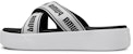 (W) Puma Platform Slide Tape Selipar Hitam/Putih 380677-01