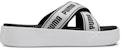 (W) Puma Platform Slide Tape Selipar Hitam/Putih 380677-01