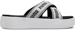 Order (W) Puma Platform Slide Tape Selipar Hitam/Putih 380677-01