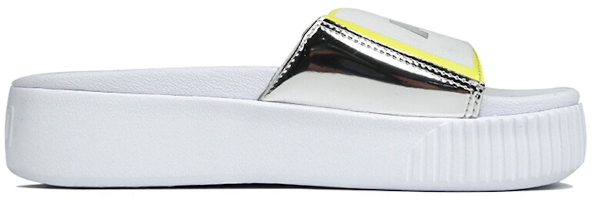(Women) Puma Platform Slide TZ 'White Silver' 369421-01 Order (Women) Puma Platform Slide TZ 'White Silver' 369421-01