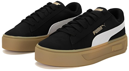 PUMA Platform Smash v3 SD 防滑耐磨 低筒 板鞋 女款 黑色 Lookbook PUMA Platform Smash v3 SD 防滑耐磨 低筒 板鞋 女款 黑色