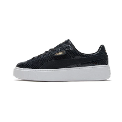 (W) Puma Platform Snake Lux Black