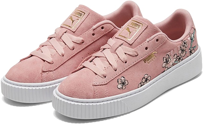 (W) Puma 粉/白色厚底绑带鞋 365224-01 Lookbook (W) Puma 粉/白色厚底绑带鞋 365224-01