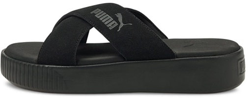 (Women) Puma Platform Suede Slide 'Black' 375105-01 (Women) Puma Platform Suede Slide 'Black' 375105-01