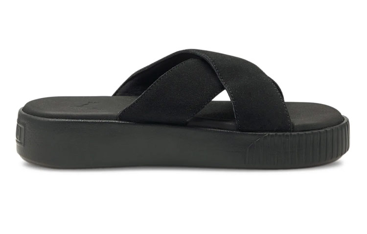 Order (W) Puma Platform Suede Slide ''Zwart'' 375105-01