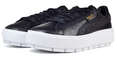 (W) 푸마 플랫폼 트레이스 '블랙 오스트리치' (Puma Platform Trace 'Black Ostrich') 366684-01 Lookbook (W) 푸마 플랫폼 트레이스 '블랙 오스트리치' (Puma Platform Trace 'Black Ostrich') 366684-01