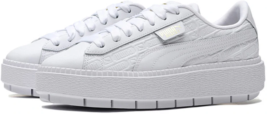 (W) Puma Platform Trace 'Putih Triple' 369925-01 Shop (W) Puma Platform Trace 'Putih Triple' 369925-01