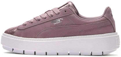(Women) Puma Platform Trace Bio Hacking Pink/White 369160-02 (Women) Puma Platform Trace Bio Hacking Pink/White 369160-02