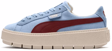 (Women) Puma Platform Trace Corduroy Casual Shoes Blue 366977-03 (Women) Puma Platform Trace Corduroy Casual Shoes Blue 366977-03
