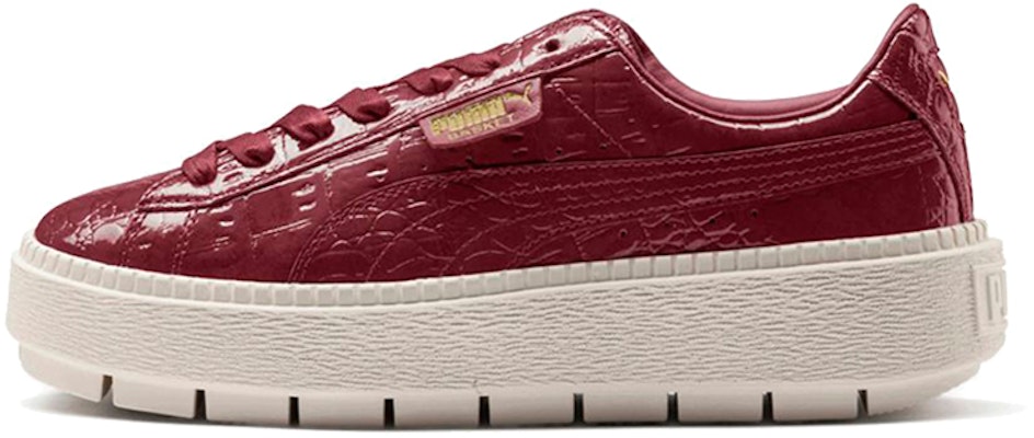 (Women) Puma Platform Trace Exotic Lux 'Wine Red White' 367730-02 Buy (Women) Puma Platform Trace Exotic Lux 'Wine Red White' 367730-02