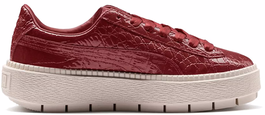 (Women) Puma Platform Trace Exotic Lux 'Wine Red White' 367730-02 Order (Women) Puma Platform Trace Exotic Lux 'Wine Red White' 367730-02