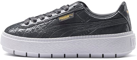(Women) Puma Platform Trace Exotic Lux 'Gray White' 367730-01 (Women) Puma Platform Trace Exotic Lux 'Gray White' 367730-01