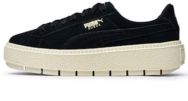 (Women) Puma Platform Trace For Casual Shoes Black 365830-07 (Women) Puma Platform Trace For Casual Shoes Black 365830-07