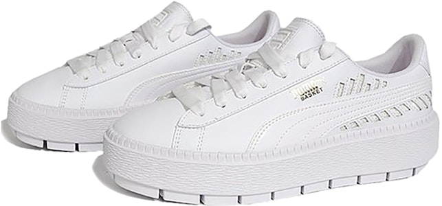 (W) Puma Platform Trace Metallic C Sneakers Putih 369170-02 Lookbook (W) Puma Platform Trace Metallic C Sneakers Putih 369170-02
