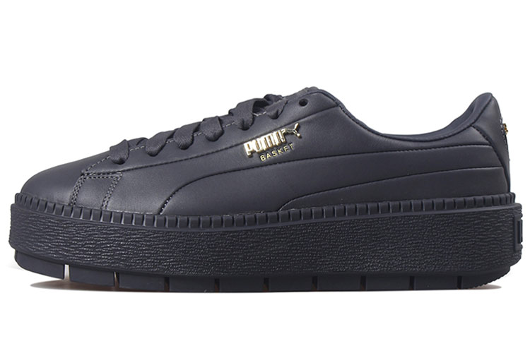 (Women) Puma Platform Trace Premium Low-Top Sneakers Black 369927-02