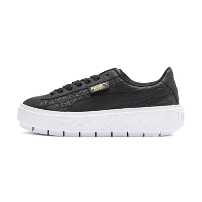 (W) Puma Platform Trace 'Black White'