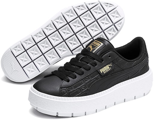 (Women) Puma Platform Trace 'Black White' 369925-02 Purchase (Women) Puma Platform Trace 'Black White' 369925-02