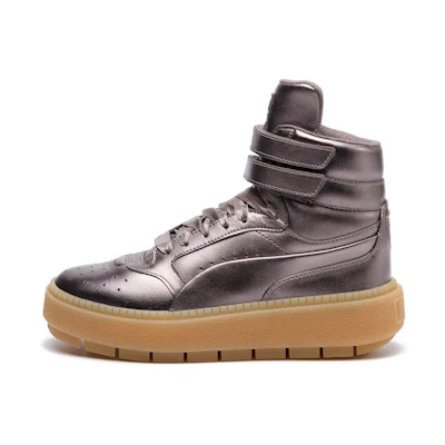 (W) Puma Platform Trace Stmt 'Silver Mid-Top'