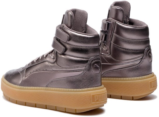 Buy Women Puma Platform Trace Stmt Silver Mid Top 366996 01 Novelship