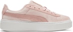 Order (W) Puma Platform Velvet Merah Jambu/Putih Kasut Kasual Rendah untuk Luncur 373935-02