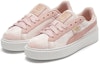 Lookbook (W) Puma Platform Velvet Merah Jambu/Putih Kasut Kasual Rendah untuk Luncur 373935-02
