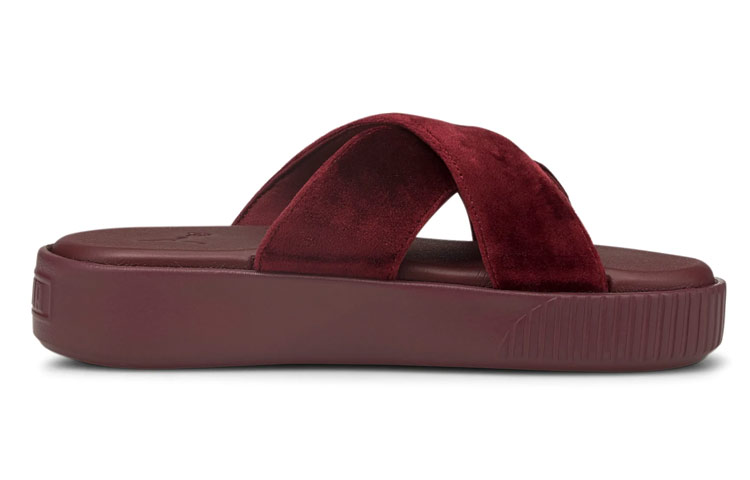 Order (W) Puma Plataforma Zapatillas de Terciopelo Rojas 380675-01