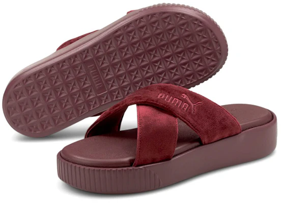 (W) Puma Plataforma Zapatillas de Terciopelo Rojas 380675-01 Lookbook (W) Puma Plataforma Zapatillas de Terciopelo Rojas 380675-01